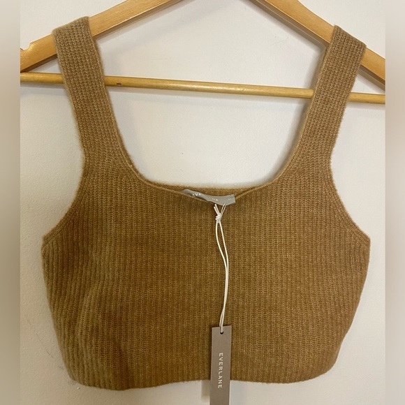 NWT Everlane The Cozy Stretch Yak Wool Ribbed Crop Tank Sweater - Picture 5 of 10